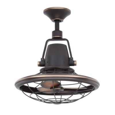 Bentley II 18.90 in. Outdoor Tarnished Bronze Oscillating Ceiling Fan with Wall Control